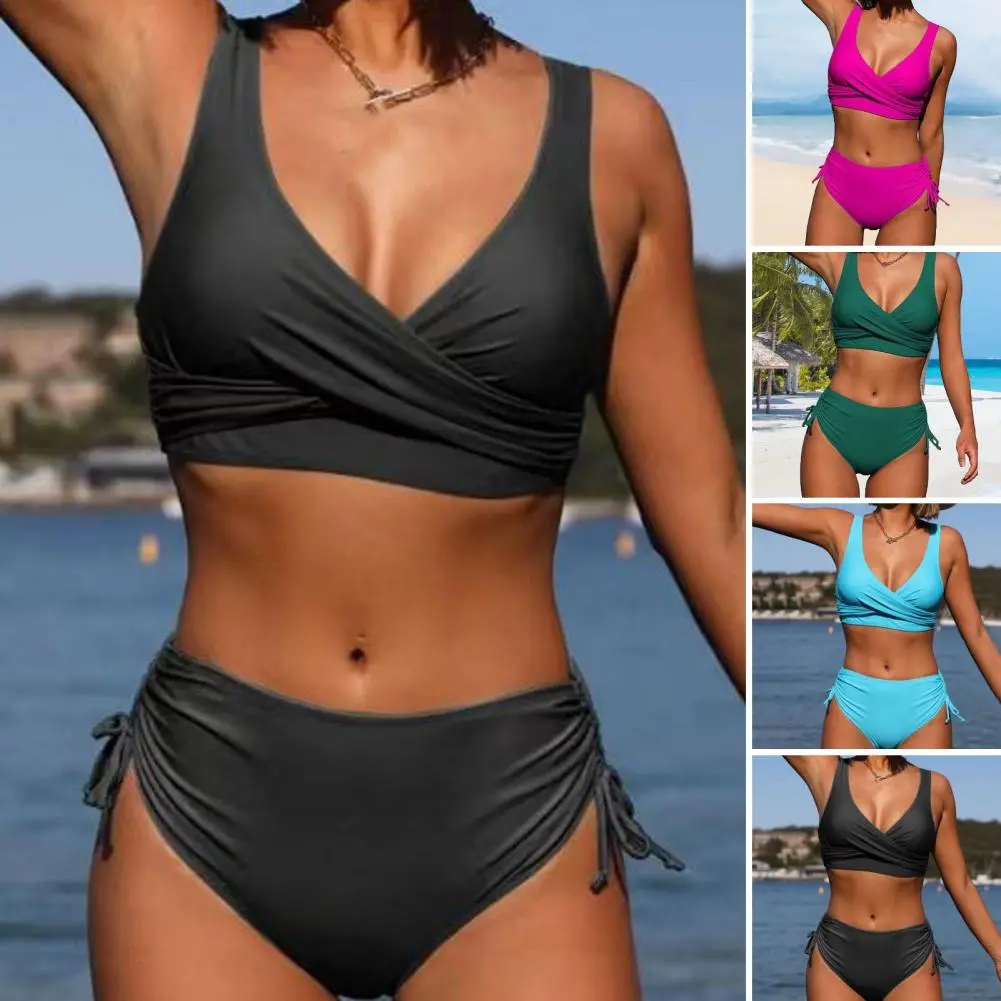 Sexy High Waist Bikinis 2024 Bandage Swimwear Women Swimsuit Female Bikini Set Print Bodysuit Bathing Suit Summer Biquini XXL
