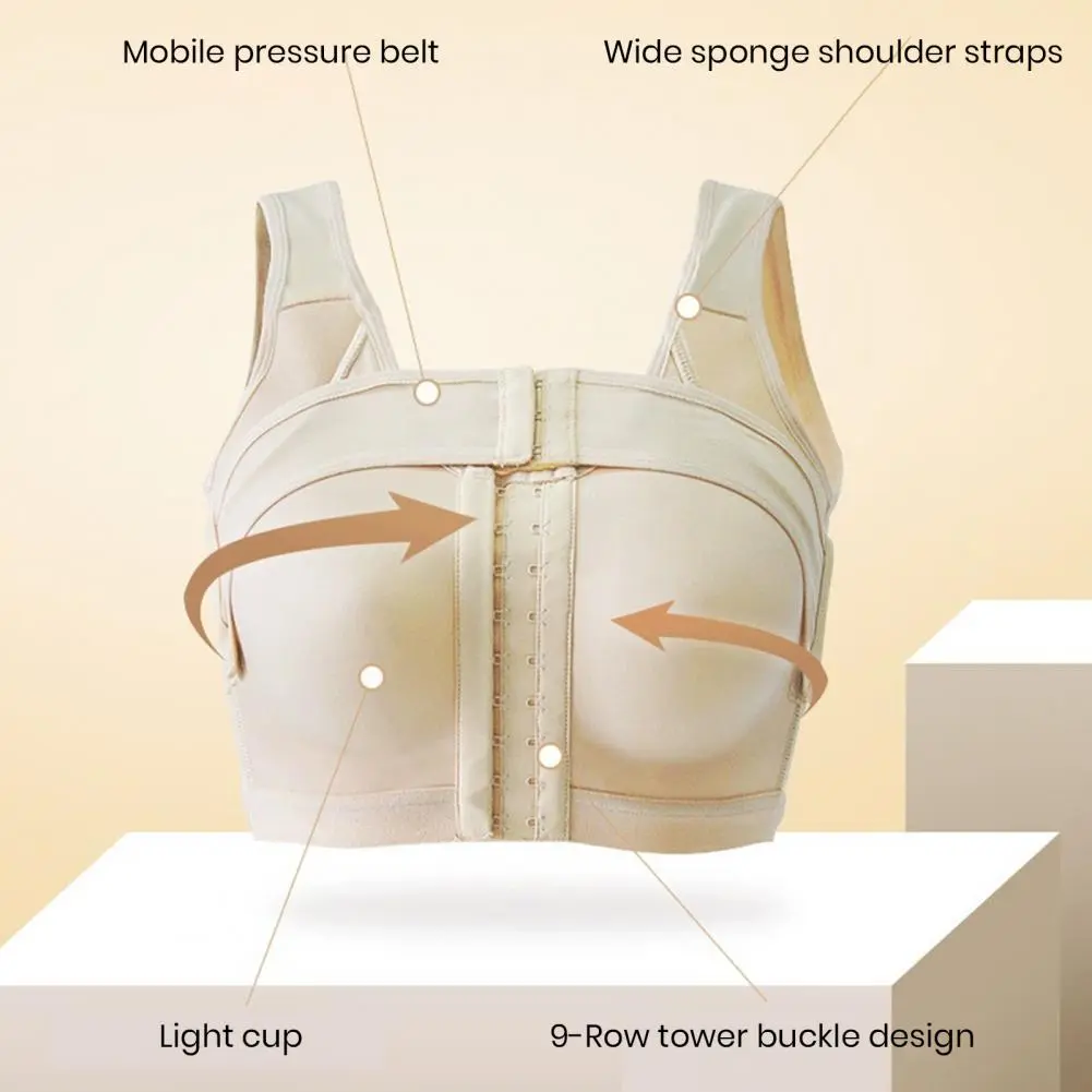Women Front Breast Support Bra Implant Stabilizer Post Surgery Compression Underwear Surgical Breast Augmentation Bralette