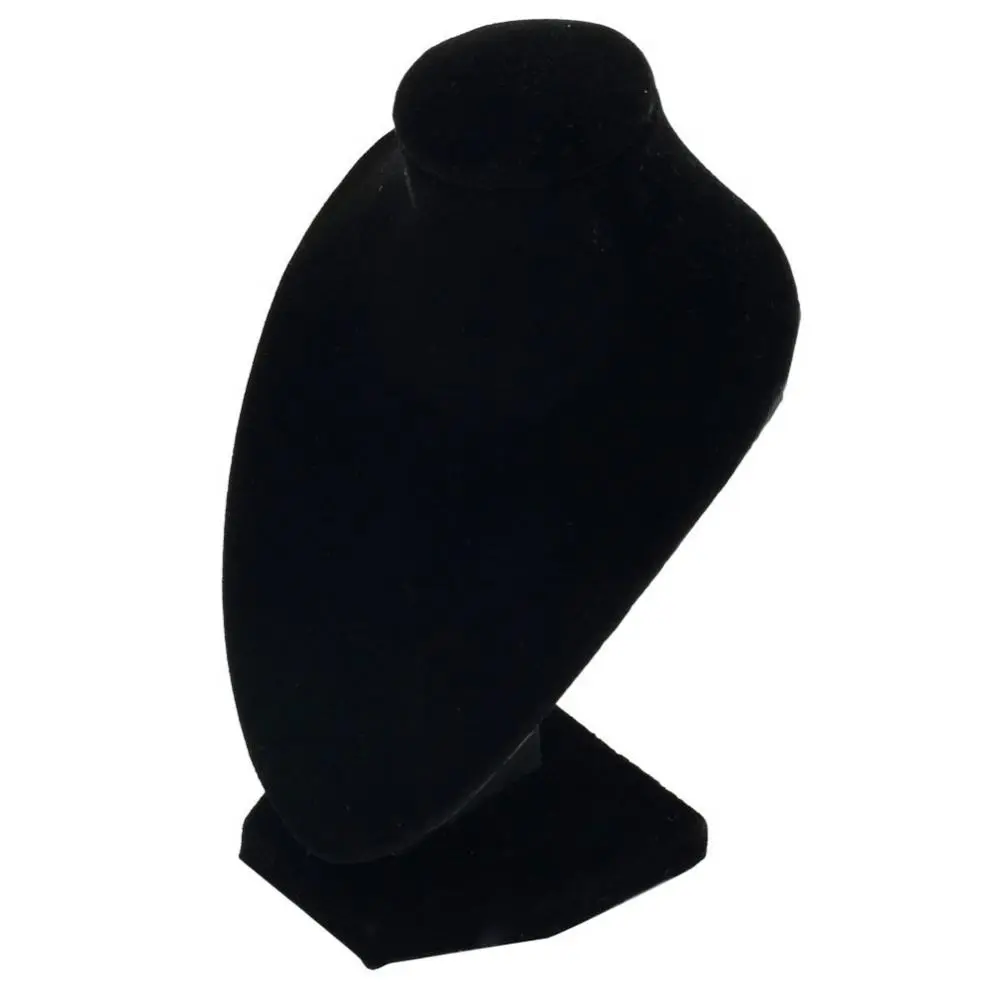 Velvet Mannequin Necklace Display Bust Stand Holder Jewellry Mannequin Bust Rack for Necklaces Pendant Earrings Display Shelf