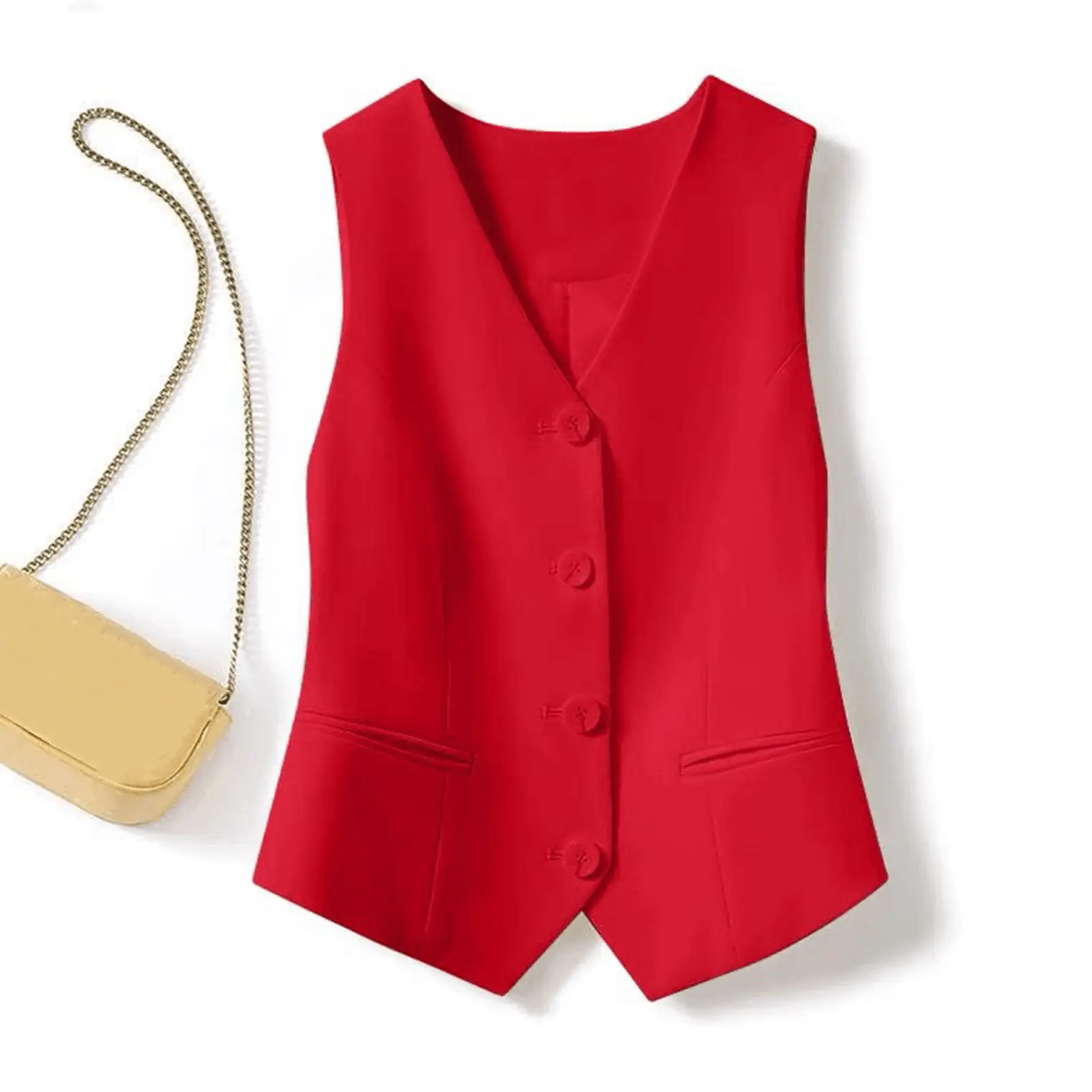 Simple Vests Women Summer Sleeveless Suit Coats Temper Outwear Design Hot Sale 2024 Tender Breathable Korean Style Streetwear