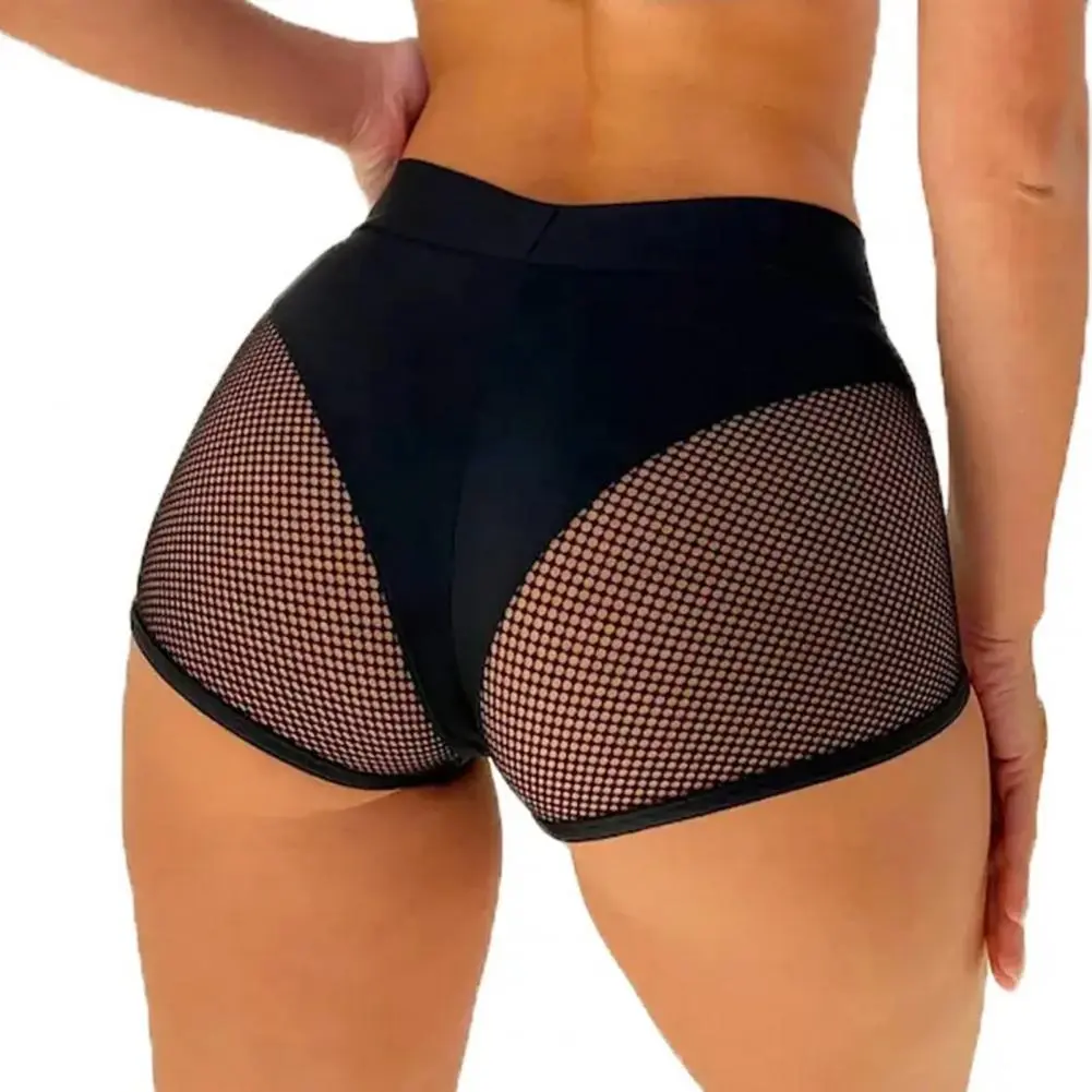 Mesh Sexy Women's Sports High Waist Shorts Athletic Gym Workout Fitness Yoga Leggings Briefs Athletic Breathable 2025