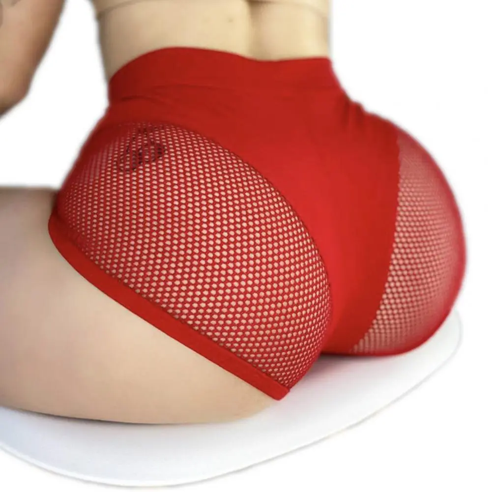 Mesh Sexy Women's Sports High Waist Shorts Athletic Gym Workout Fitness Yoga Leggings Briefs Athletic Breathable 2025