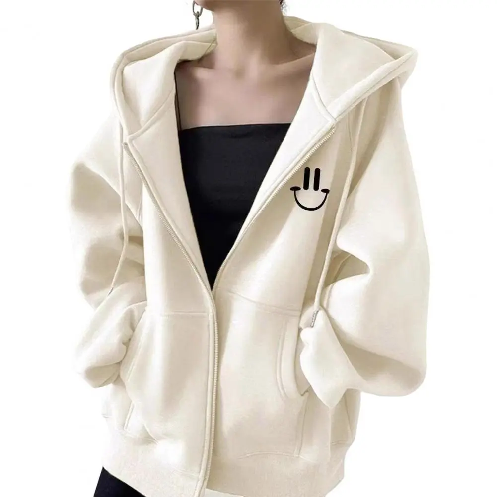 Sweatshirt Thick Plush Lined Neutral Sweater Women's Yoga Top Hoodie Couple Loose Sweater Jacket Sports and Leisure Versatile