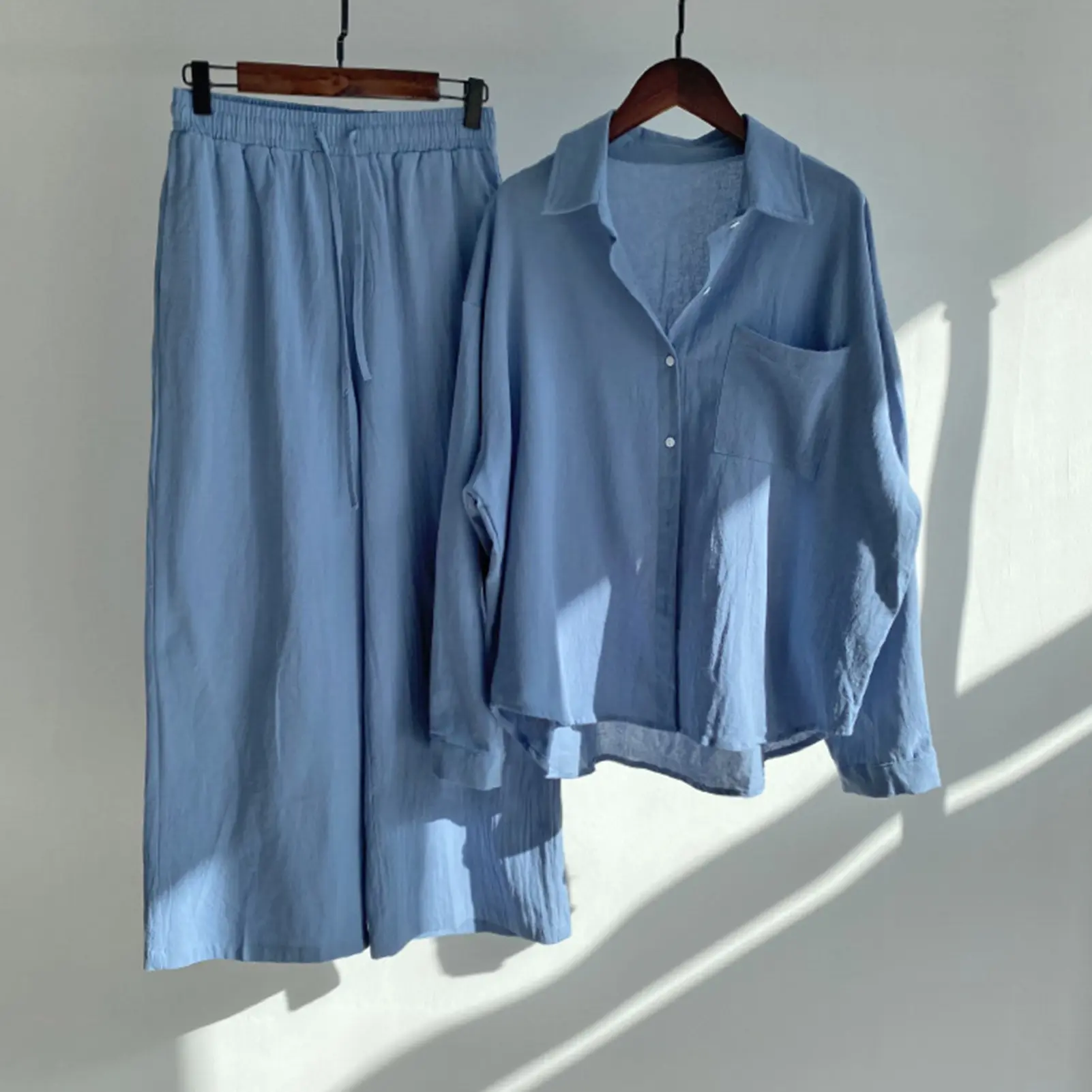 Sprind Summer Cotton Linen Women's 2 Piece Sets Outfits Printed Elegant Casual Plus Size Matching Set Women's Suit Blouse Pants
