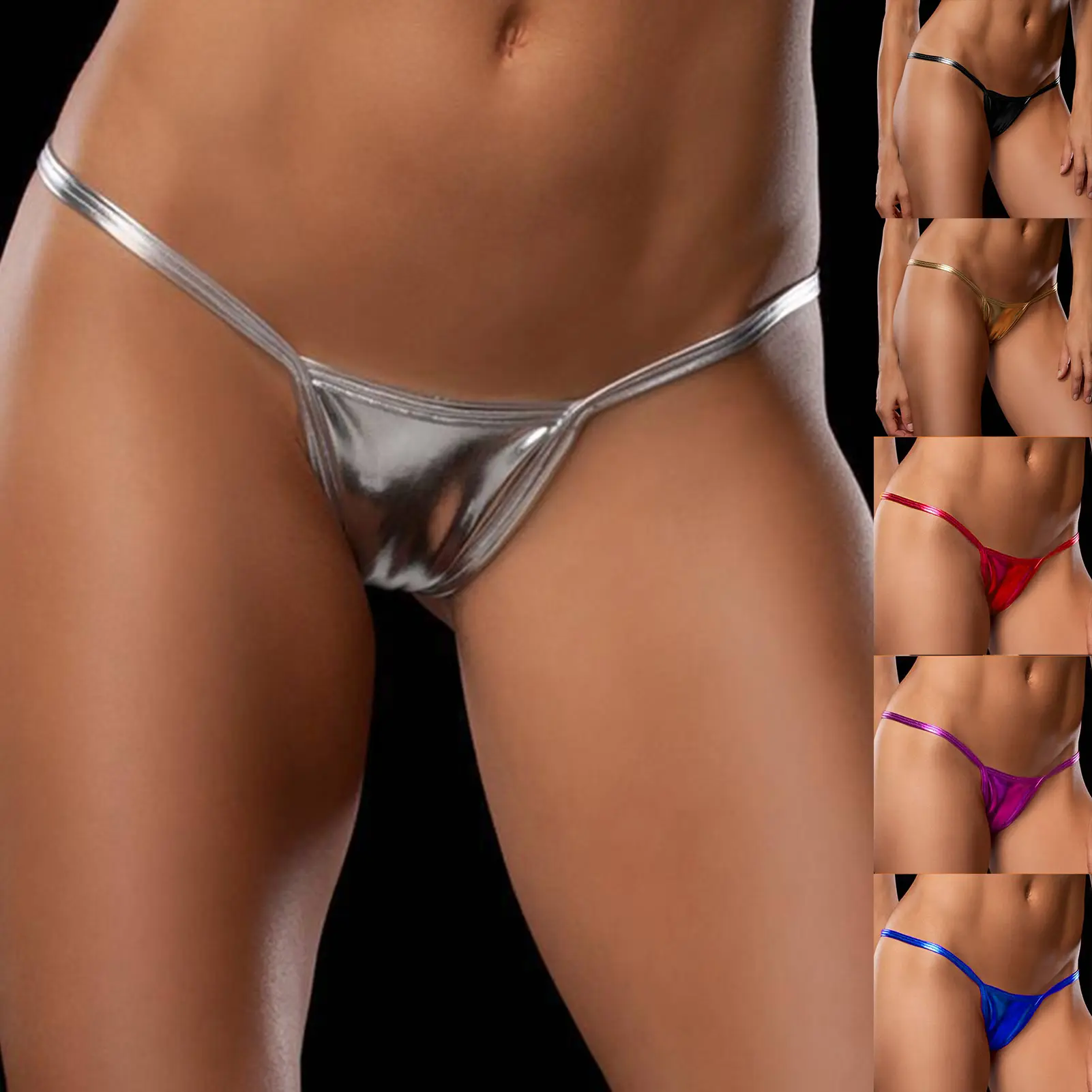Sexy Women See-through Briefs Solid Color Embroidered Low Rise Underwear Panties