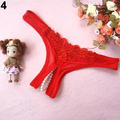 G-String Lace Thong Women's Tanga Low Waist Sexy Lingeries Cotton Panties Laides T Back Pants Girl's Underpants Underwear