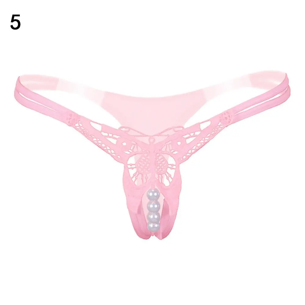 Women Underwear Pearl Lingerie G-Stings Panties Briefs Thong Panties Ladies Hollow Girls Embroidery Lace Panty Erotic Costumes