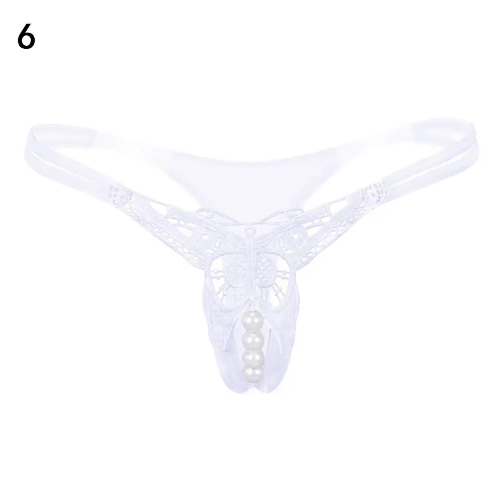 Women Underwear Pearl Lingerie G-Stings Panties Briefs Thong Panties Ladies Hollow Girls Embroidery Lace Panty Erotic Costumes