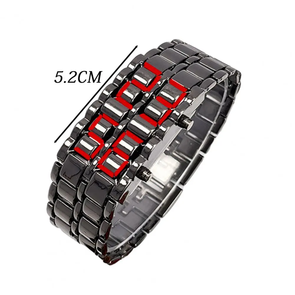 Men Digital Watch Large Screen Electroplated Men Watch Male Binary Steel Band Electronic Sport Watch Relogios Masculino