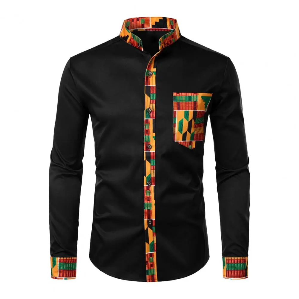 2023 Autumn/winter New Casual Men's Checkered Shirt Splice Men's Long Sleeve Shirt