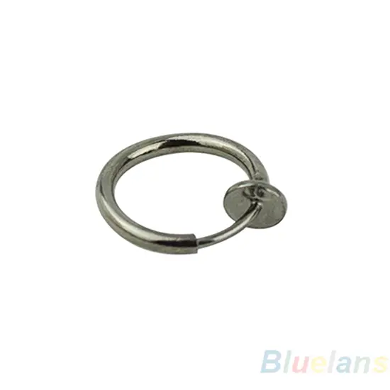 Hoop Clip on Earrings Step Diameter Circle Earring Punk Clip Stealth Spring Small Helix Retractable Ring Cuff Ear Ring Hoops