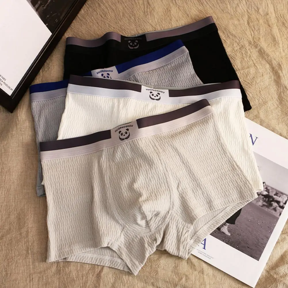 Men U-shaped Crotch Underwear Men's Elastic Waistband Panda Pattern Mesh Briefs with 3d U-convex Design Comfortable for Men