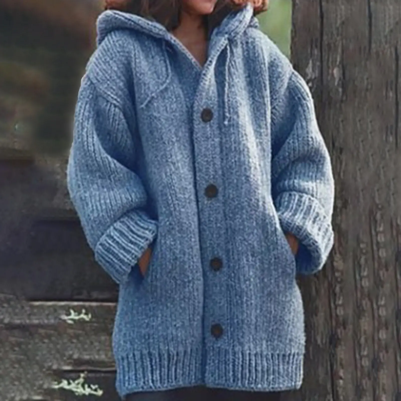 5xl Warm Autumn Winter Sweater Long Sleeve Cardigans Vintage Knitted Sweaters for Women 2023 Mid Length Coat Streetwear