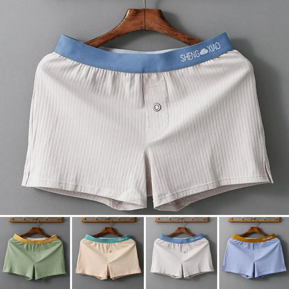 Elastic Boxers Men's Seamless Soft Underpants with Pockets Quick Dry Moisture-wicking Couple Shorts for Breathable Comfort Firm