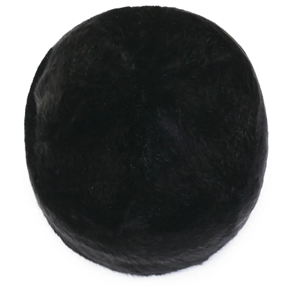 Casual  Winter Hat Imitation Mink Unsex Docker Beanie Hats Thickened Soft President Hat for Outdoor