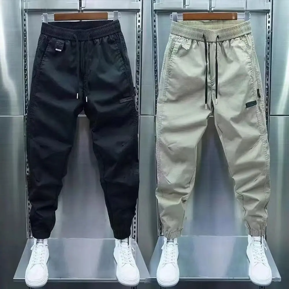 Elastic Waist Pants Men's Casual Tennis Sports Style Pants with Elastic Waist Luxury Golf Clothing for Autumn/winter Loose