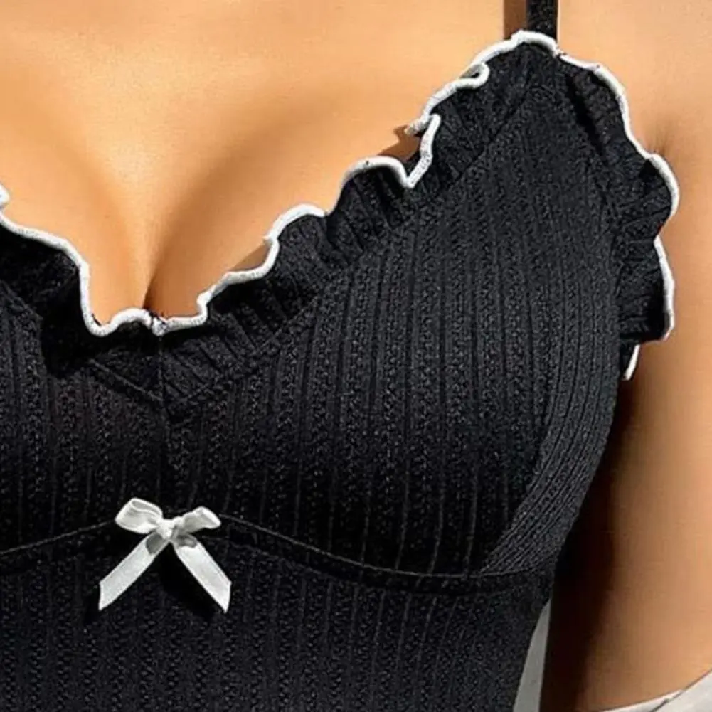 Women's Pajama Set Pajamas T-Shirts Shorts Black V Neck T-Shirt Top Comfortable Casual Summer ﻿