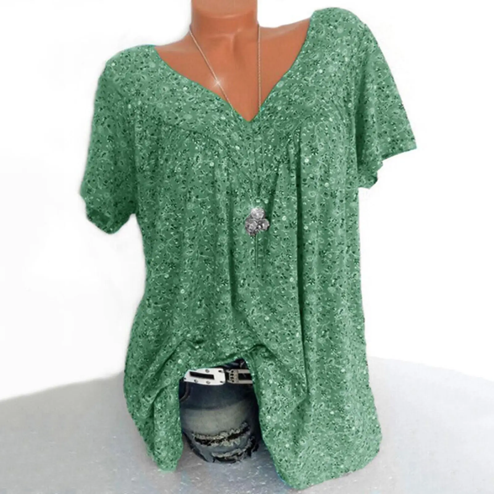 2025 Summer Short Sleeve Womens Blouses And Tops Loose White Lace Patchwork Shirt Big Size 4xl 5xl 6XLWomen Tops Casual Clothes