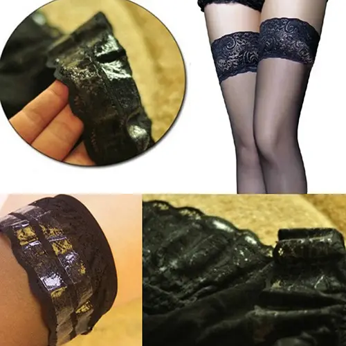 Sexy Lace Thigh High Knee Stockings Women Transparent High Elastic Stockings Nylon Lace Temptation Medias Women Pantyhose 2021