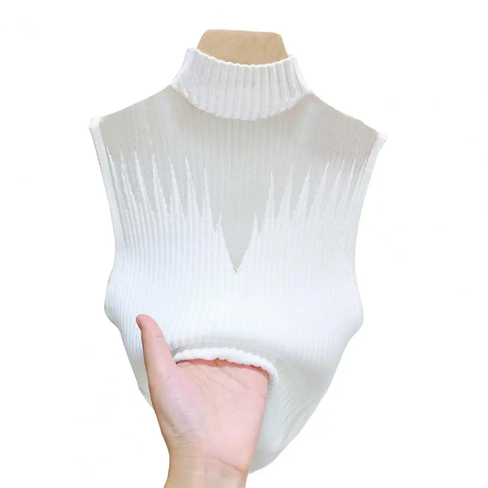 Sexy Women Slim Knitted Vests Summer Female Turtleneck Sleeveless Solid Stretch Camis Tank Tops
