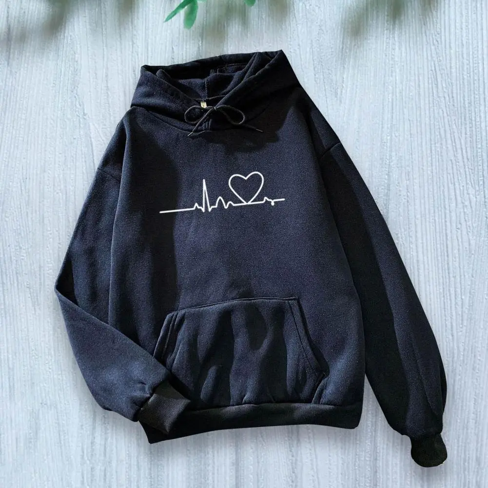Women's Casual Hoodies Autumn Winter New Tricolor Colorblock Letter Print Round Neck Long Sleeve Femininas Pullover Sweater