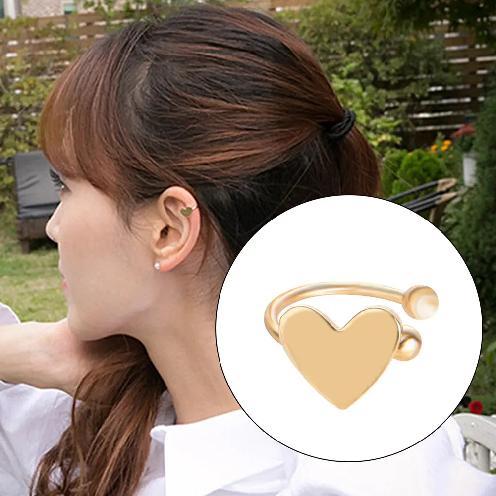 Stainless Steel Star Moon Ear Clip for Women Without Piercing Cross Ear Cuff Clip Earrings Wedding Jewelry