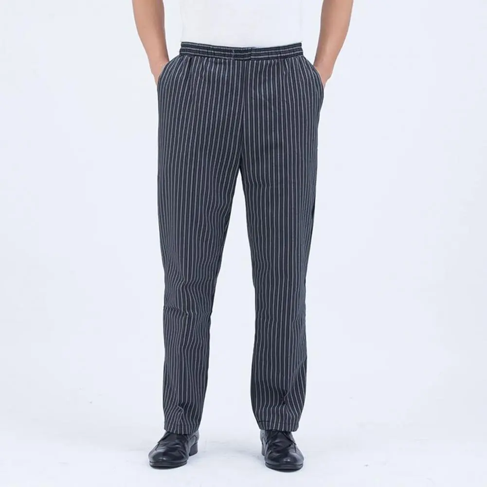 Chef Trousers Comfortable Unisex Chef Pants with Elastic Waist Breathable Fabric for Restaurant Service Secure for Cooks