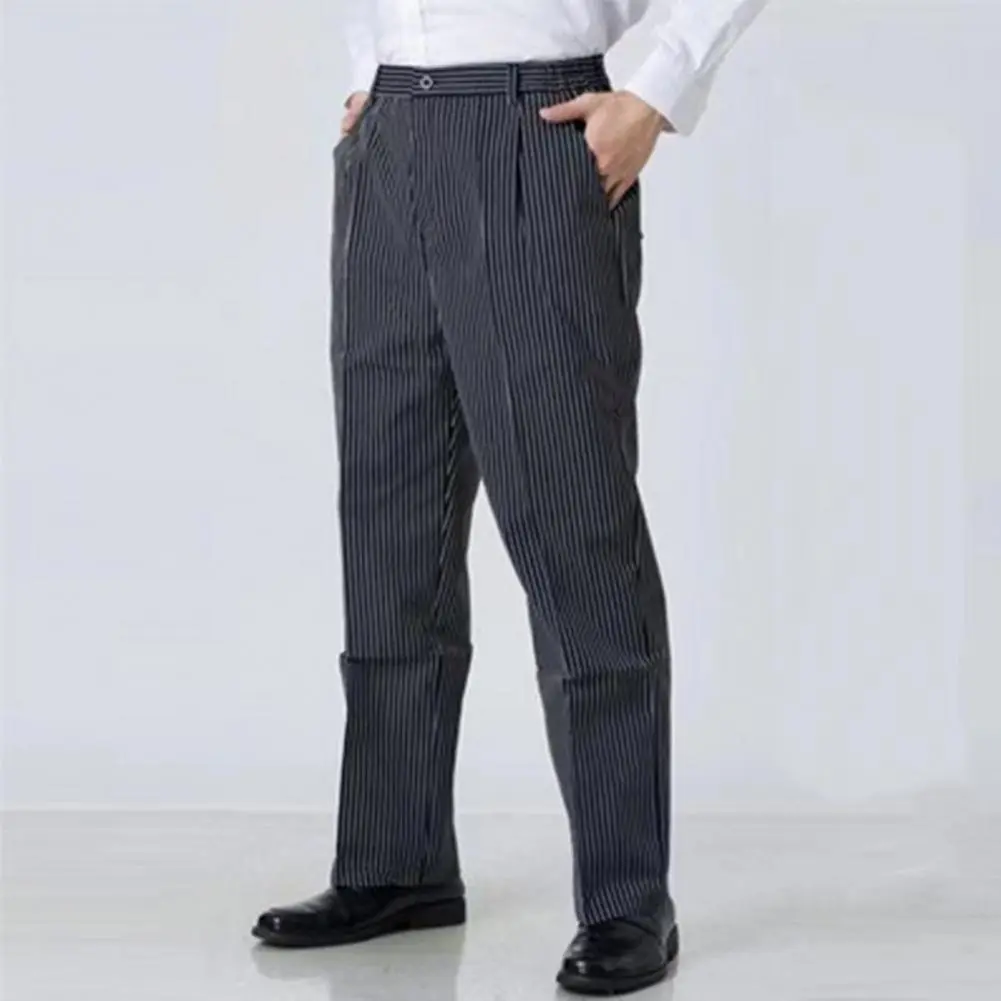 Chef Trousers Comfortable Unisex Chef Pants with Elastic Waist Breathable Fabric for Restaurant Service Secure for Cooks