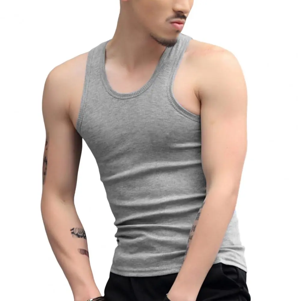 Men's Vest White Black Breathable Quick Drying Elastic Sports Vest Men Sleeveless Undershirt Fitness Training Running Tank Top