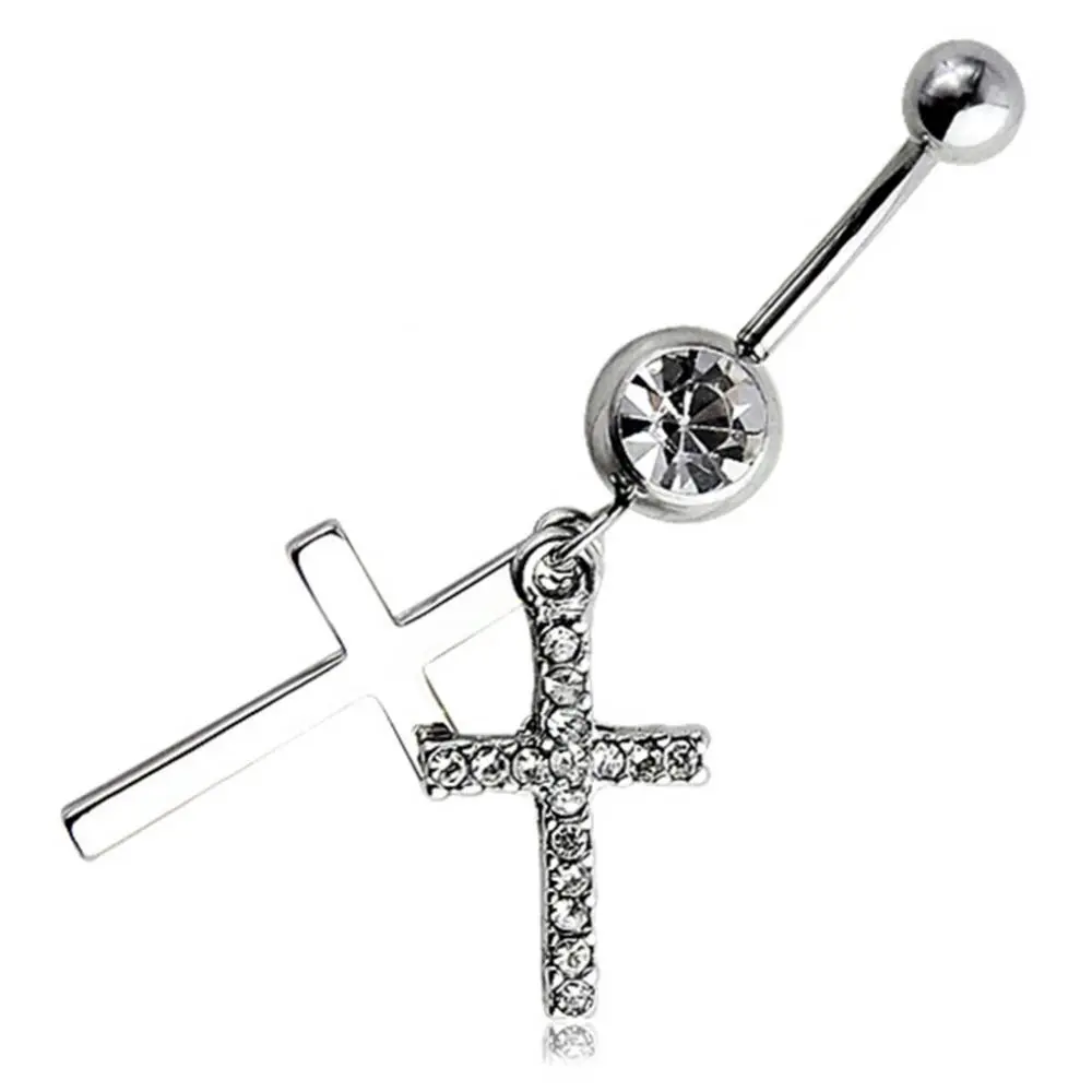 1PC crystal Steel Belly Piercings Navel Piercing Sexy Piercing Ear Piercings Navel Earring Body Jewelry Rhinestone Body Ring Jew