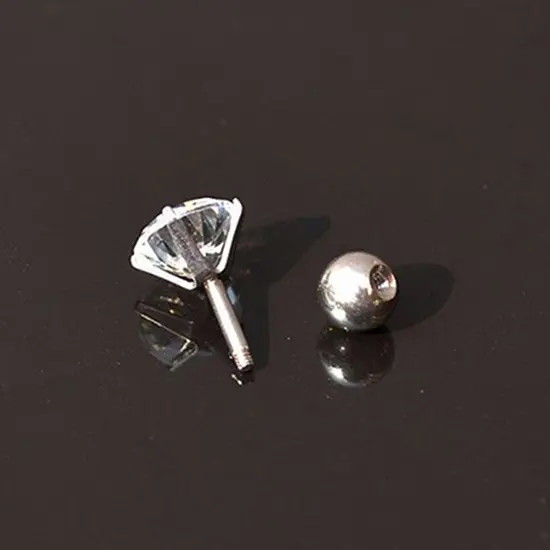 Men Women Stud Earrings Rhinestone Cartilage Tragus Bar Helix Upper Ear Earring Stud Jewelry aretes de mujer сережки женские
