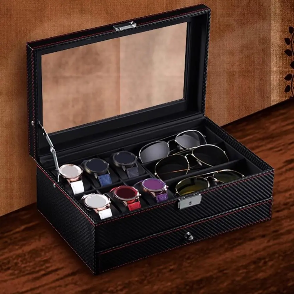 PU Leather Watch Display Storage WristWatch Box Holder Band Pillow Storage Case Organizer Watch Bracket Display Box ﻿