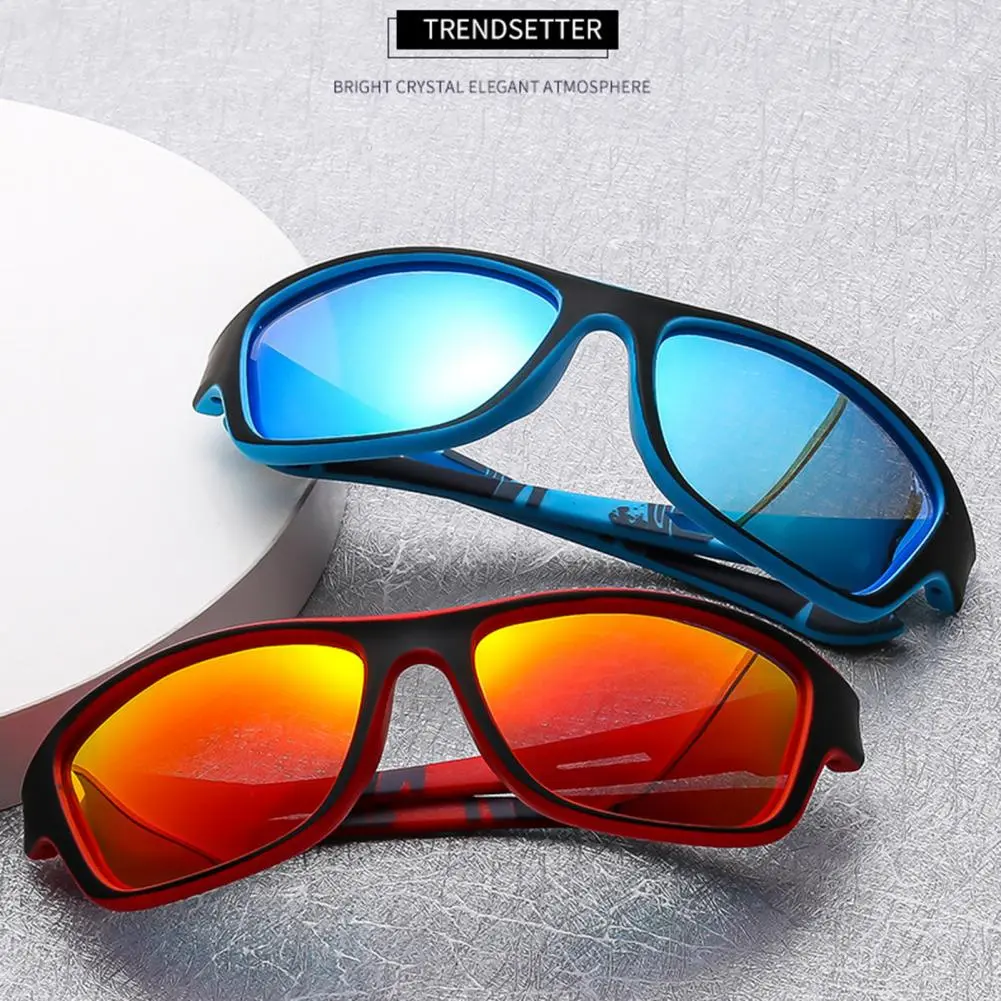 2PCS Fantasy Cool Classic Polarized Square Fashion Glasses For Men And Women Outdoor Sports Party Vacation Travel Driving Fish