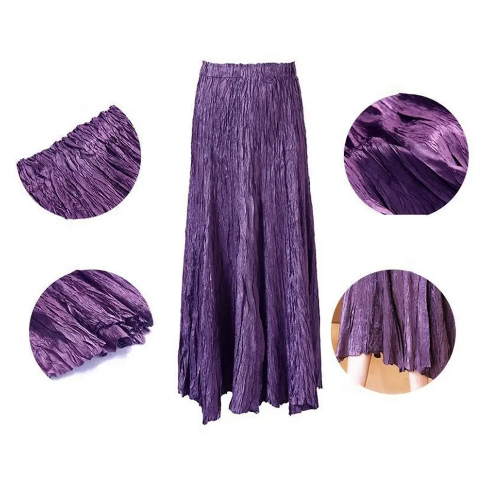 11 Colors Irregular Pleated A-line Skirt For Women High Waist Solid Color Loose Fashion Skirts Casual 2025 Spring New