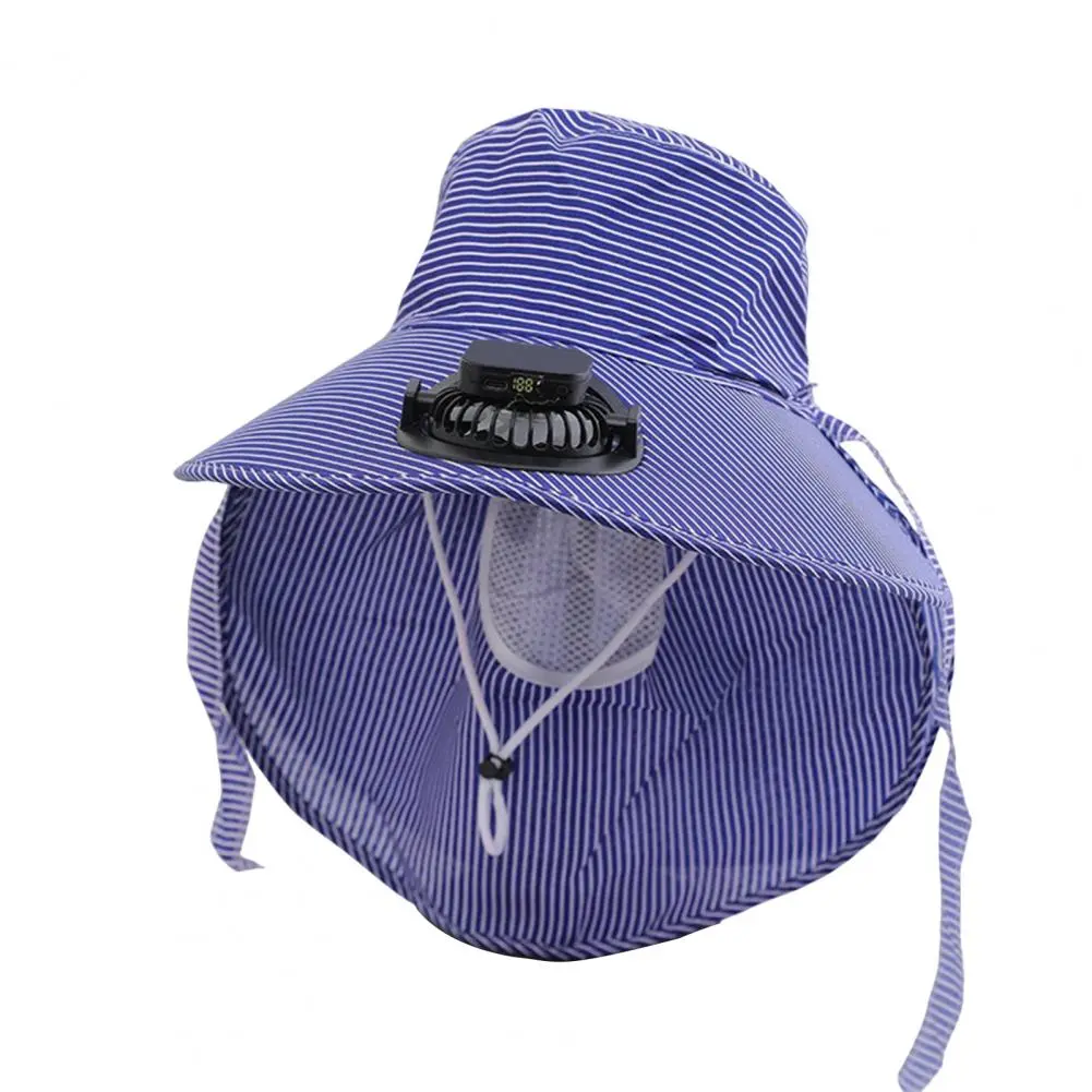 Versatile Baseball Cap Sun Protection Wide Brim Solar Fan Hat for Outdoor Activities Fishing Camping Hiking Built-in Fan Uv