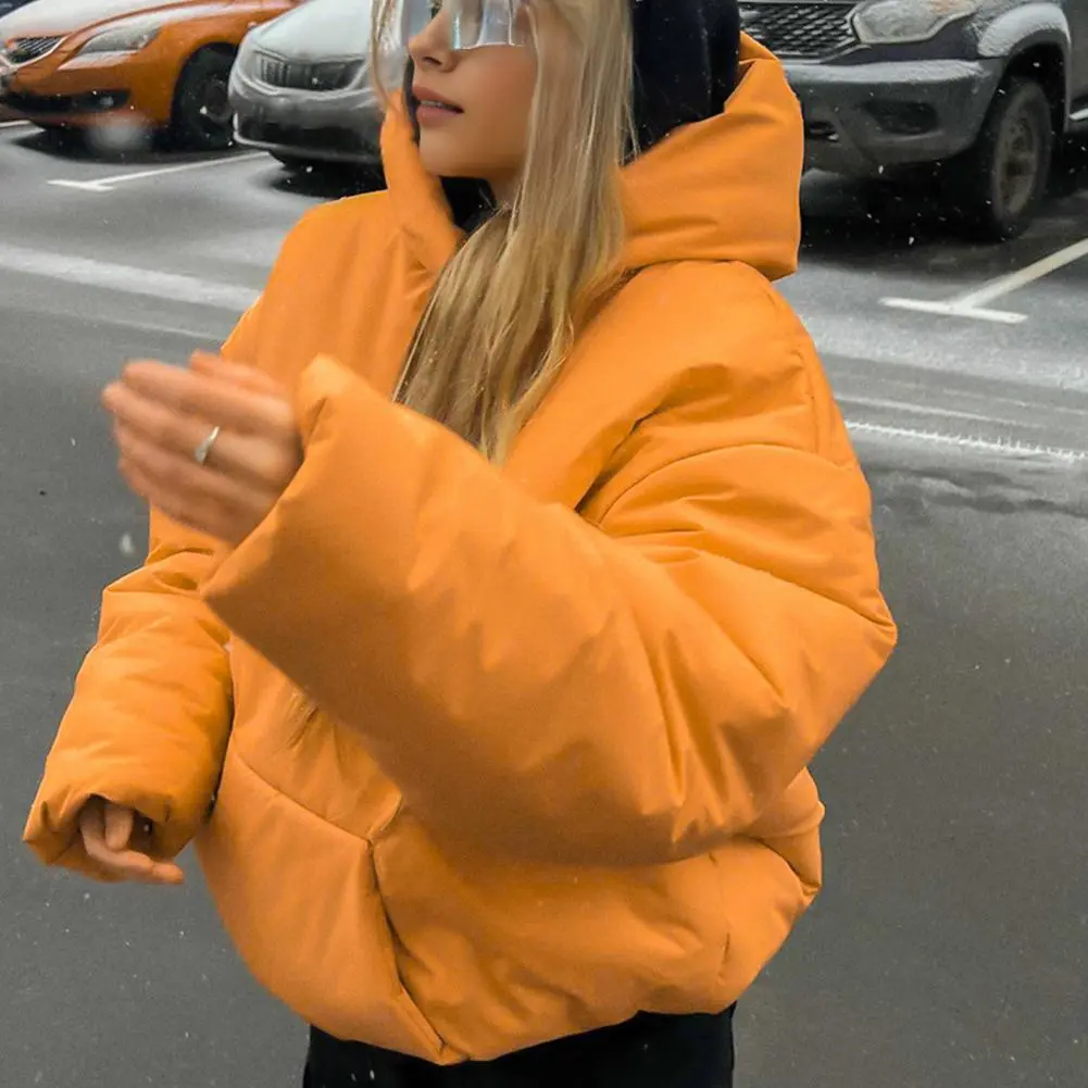 Gray Down Jacket Women Coat Black Hooded Fashion American Streetwear Style Duck Down Feather Female Winter Short Outwear