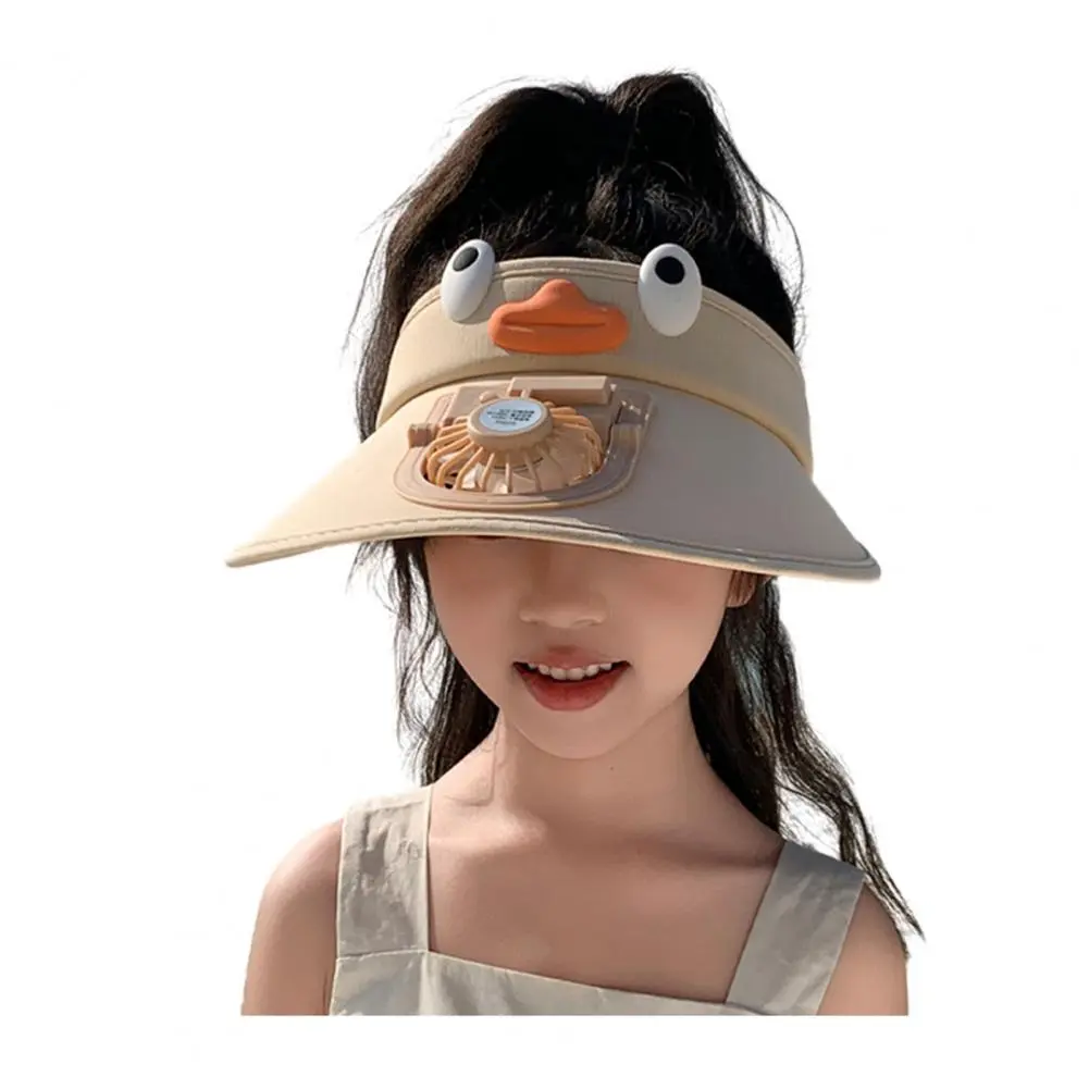 Fashion Outdoor Sun protection hat for children Summer Large Brim USB Charging Fan Sun Visor for Men and Women