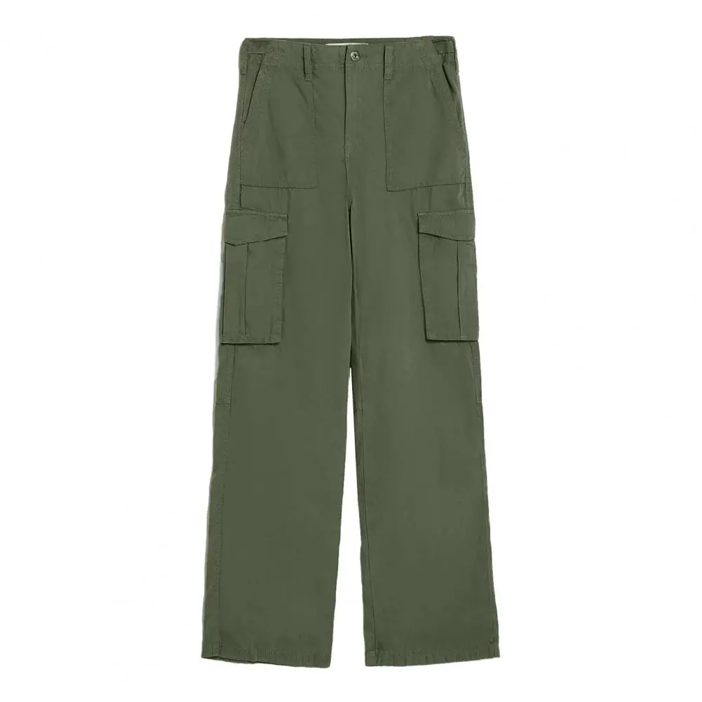 Cool Green Women Baggy New Pants Cargo Trousers Streetwear Multi Pockets Casual Loose Trousers Outdoor Tracksuit Women Pants