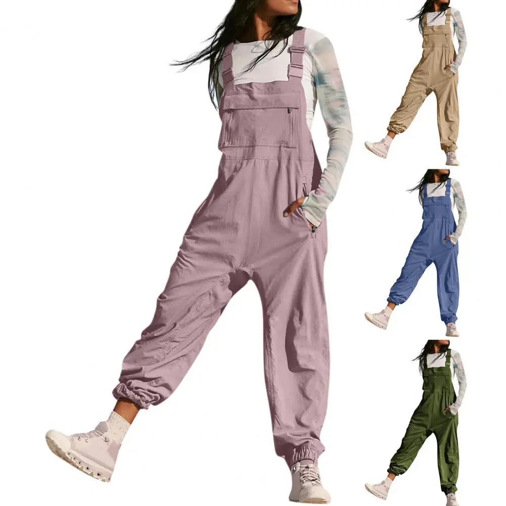 2025 Summer Women s Pocket Jumpsuit Fashion Style Fashionable Jumpsuit Y2k