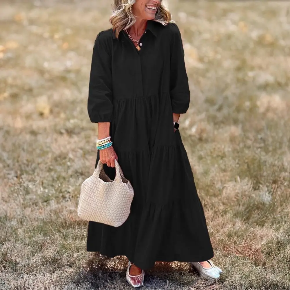 Women's Oversized Woven Dress Casual Bohemian Maxi Summer A-Line Long Dress Full Length Clothing