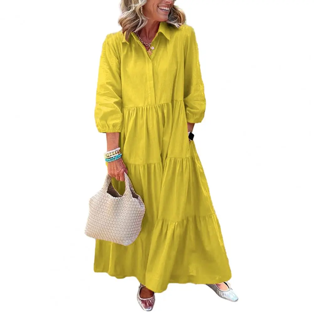 Women's Oversized Woven Dress Casual Bohemian Maxi Summer A-Line Long Dress Full Length Clothing