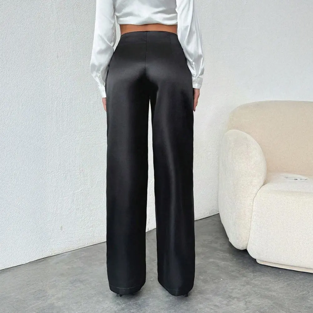 Thin Summer Wide-leg Pants Permeability Women Spring Women Elastic Waist Stright Long Wide Leg Pants Casual Female