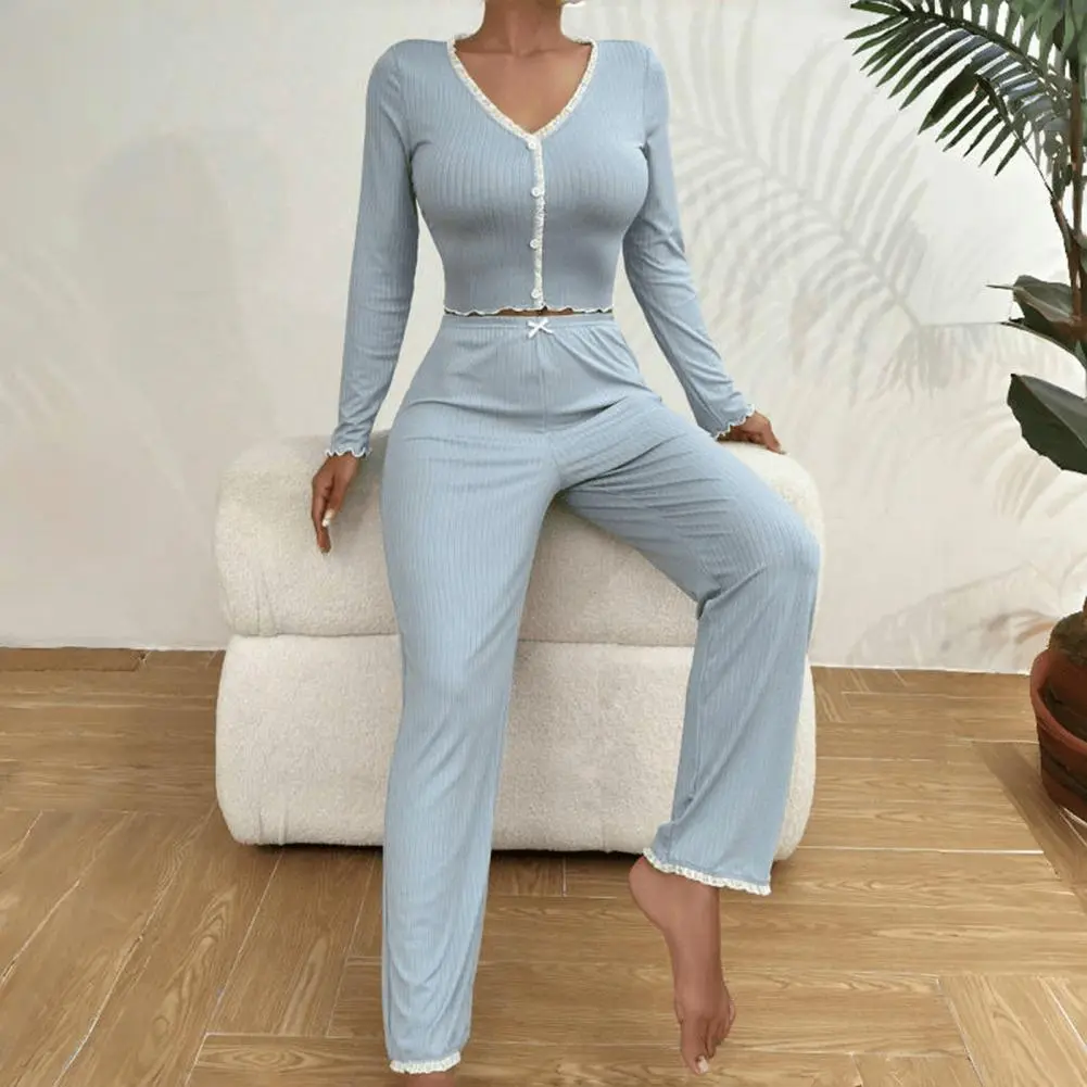 Loungewear Women Pajamas Plus Size Pajamas Set 2 Piece Tops + Trouser Breathable Soft Casual Love Print