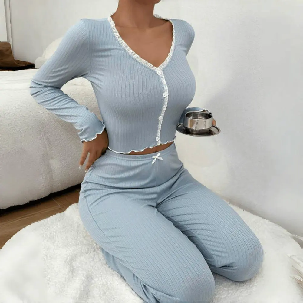 Loungewear Women Pajamas Plus Size Pajamas Set 2 Piece Tops + Trouser Breathable Soft Casual Love Print
