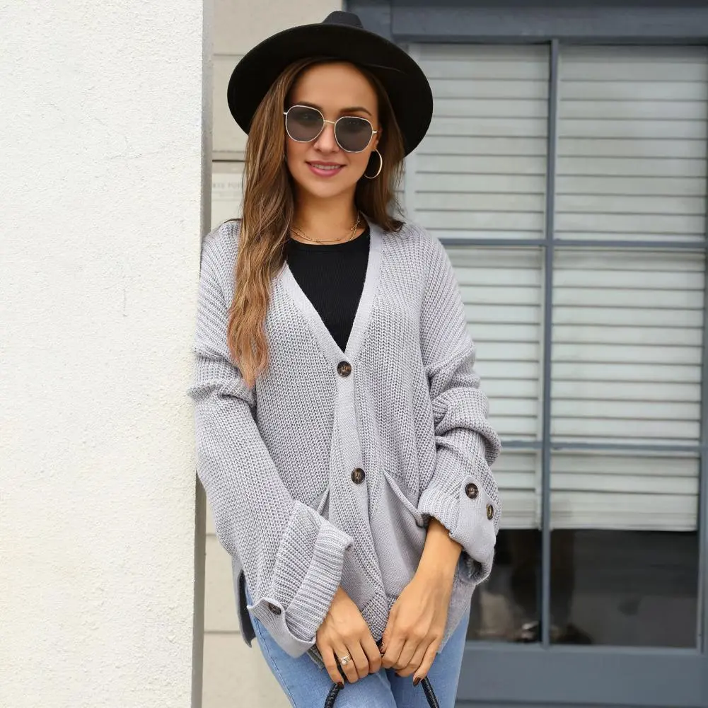 Fashion Cardigan Autumn And Winter Knit Sweater Women's New Front Loose Casual Women's Wear