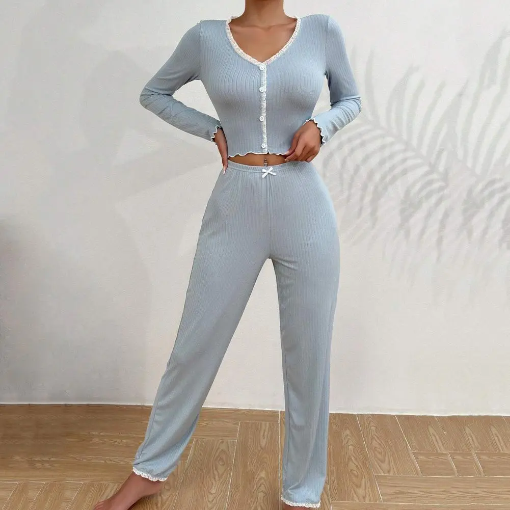 Loungewear Women Pajamas Plus Size Pajamas Set 2 Piece Tops + Trouser Breathable Soft Casual Love Print