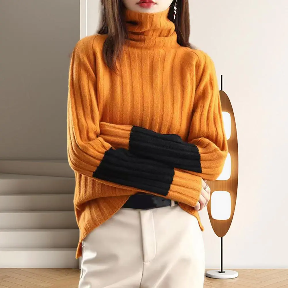 New pure wool sweater in autumn and winter women's Turtleneck knitted long-sleeved solid color warm sweater