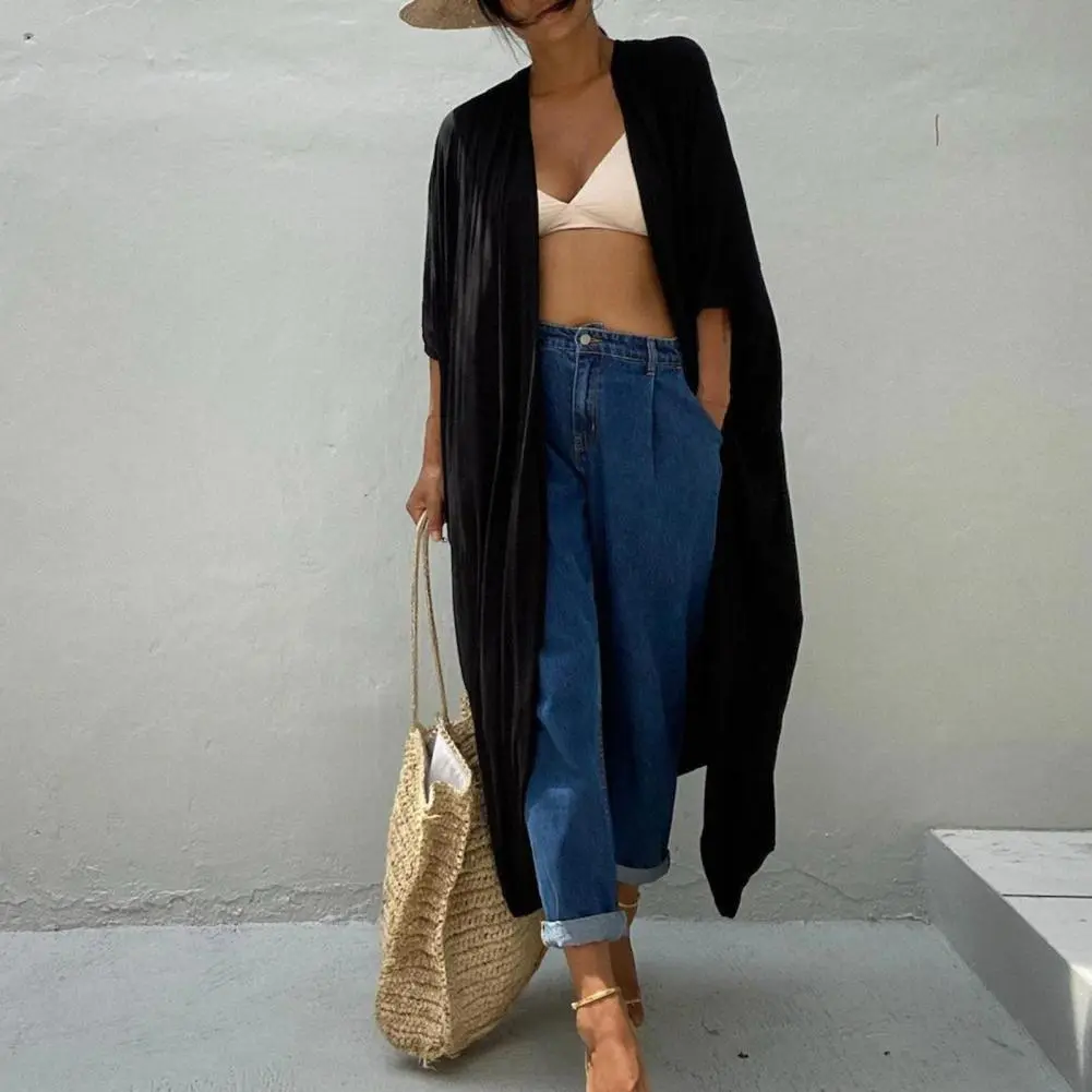 2025 Women Dress Beach Cover-Ups Swimsuit Beachwear Bathing Suit Swim Cardigan For Woman Summer Tunic Saida Praia