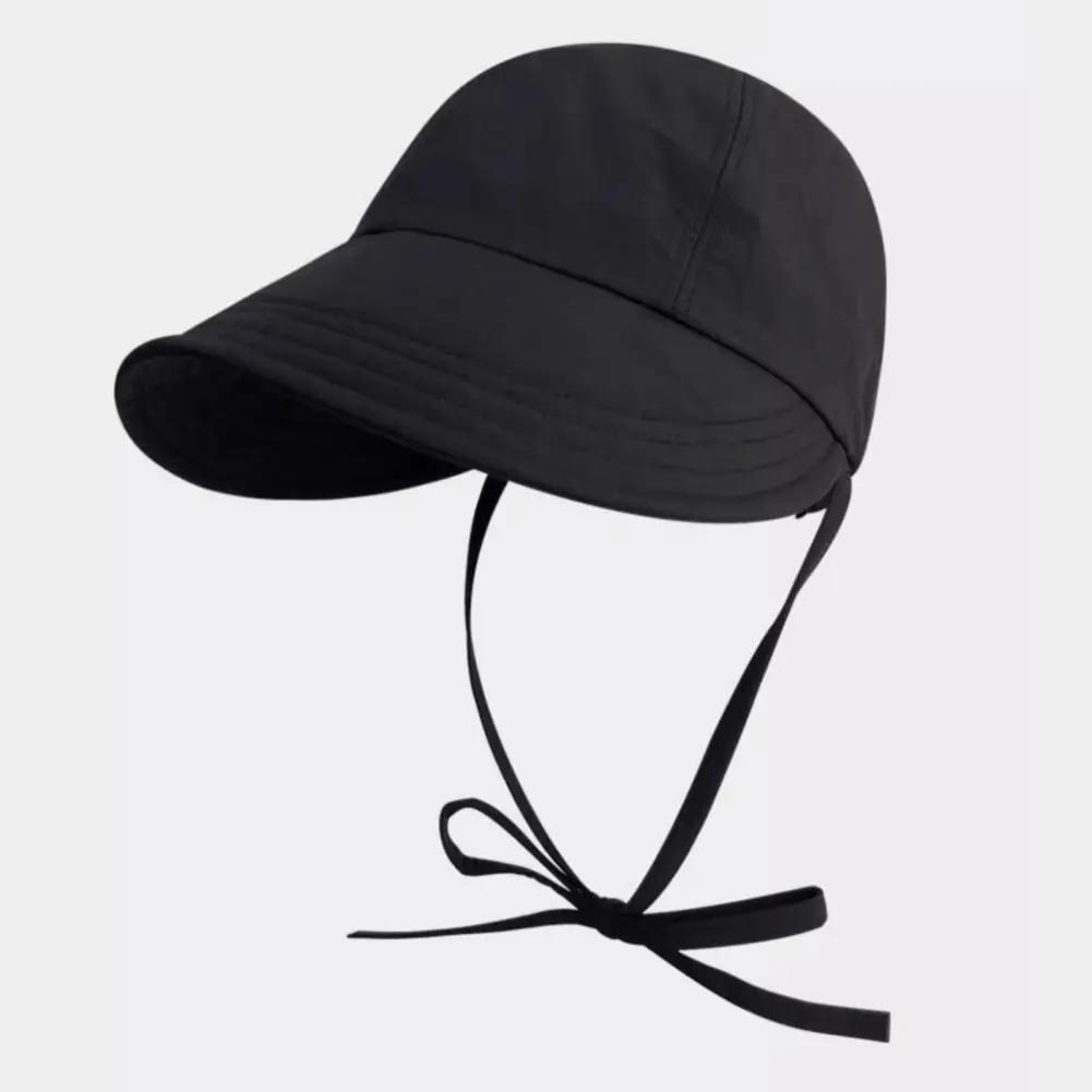 Foldable Uv-proof Sun Hat Packable Women's Sun Hat with Wide Brim Upf 50 Uv Protection Ponytail Hole Visor Cap for Outdoor