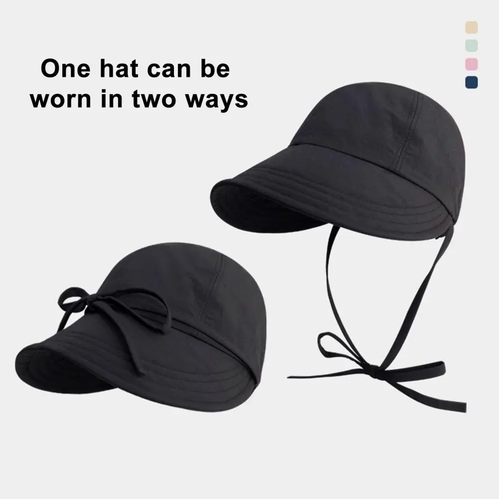 Foldable Uv-proof Sun Hat Packable Women's Sun Hat with Wide Brim Upf 50 Uv Protection Ponytail Hole Visor Cap for Outdoor